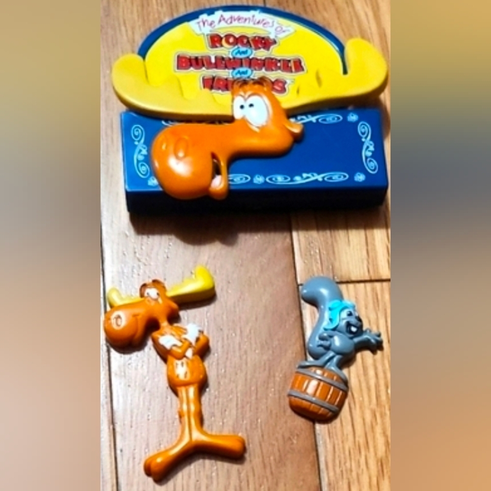 SALE NEW COLLECTIBLE ROCKY & BULLWINKLE 3PCS  Magnet SET FOR REFRIDGERATOR NEW